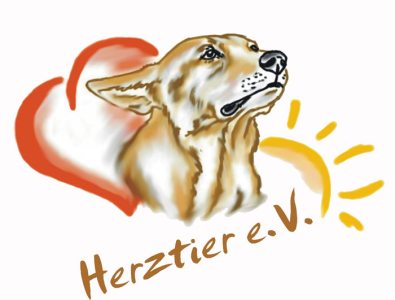 Herztierlogo Sonne mit Schrift -
